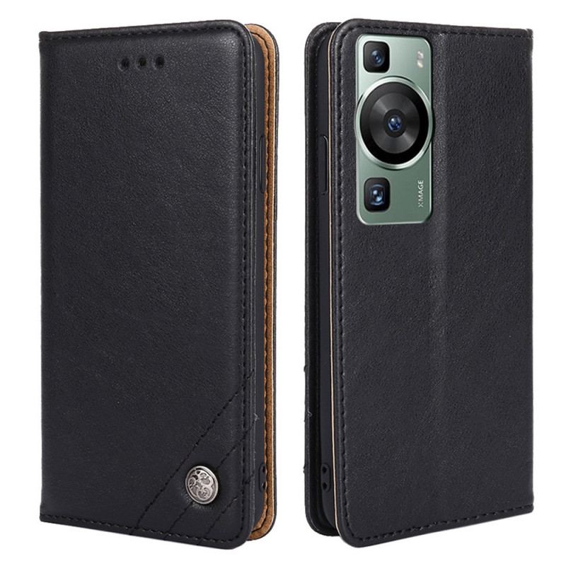 Capa De Celular Para Huawei P60 Pro Flip Rebite Decorativo