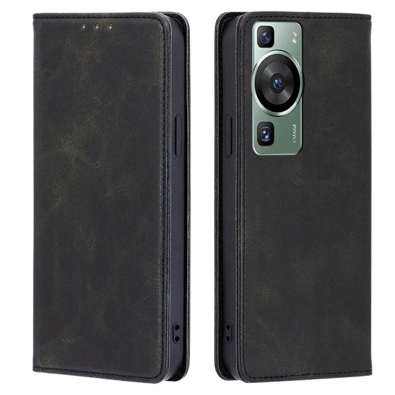 Capa De Celular Para Huawei P60 Pro Flip Textura Da Panturrilha