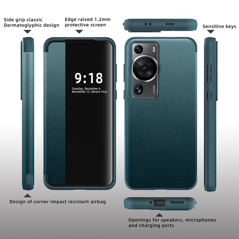 Capa De Celular Para Huawei P60 Pro Imitação De Couro