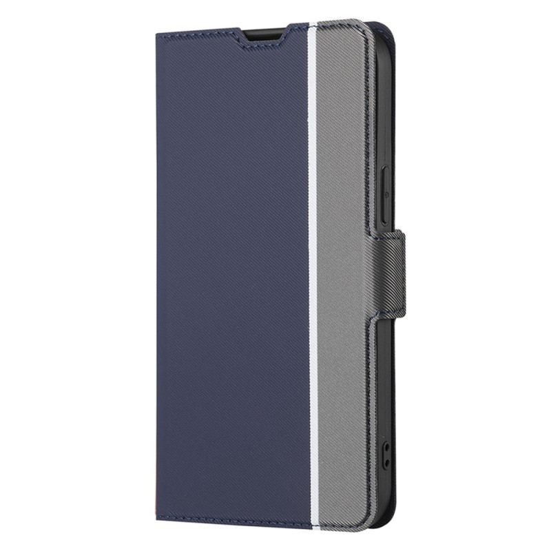 Capa De Couro Para Huawei P60 Pro Dois Tons