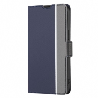 Capa De Couro Para Huawei P60 Pro Dois Tons