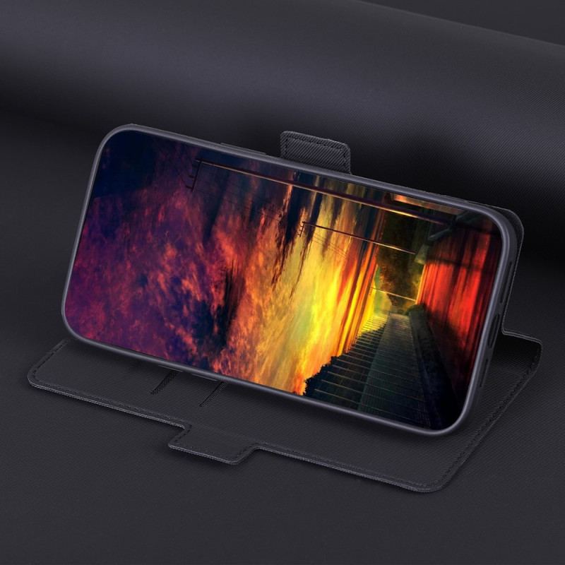 Capa De Couro Para Huawei P60 Pro Dois Tons