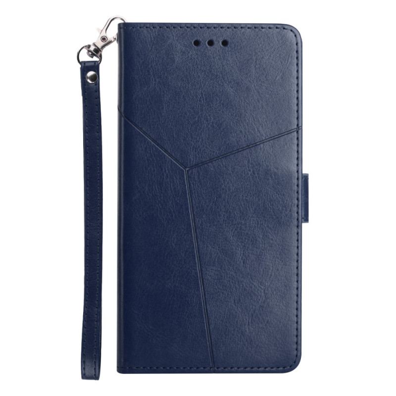 Capa Flip Para Huawei P60 Pro De Cordão Design De Alça Em Y