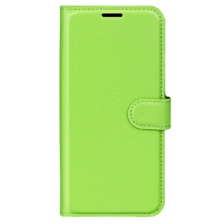 Capa Flip Para Huawei P60 Pro Efeito Couro Lichia