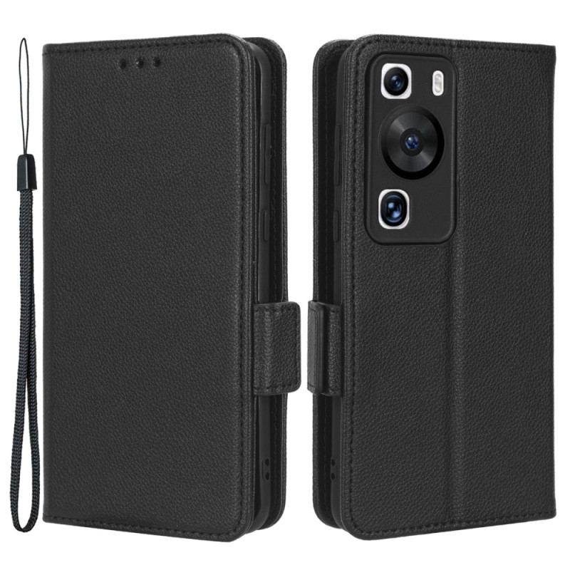 Capa Flip Para Huawei P60 Pro Fecho Duplo Finesse