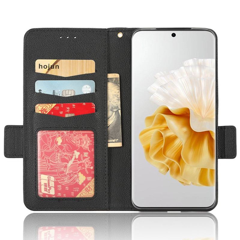 Capa Flip Para Huawei P60 Pro Fecho Duplo Finesse