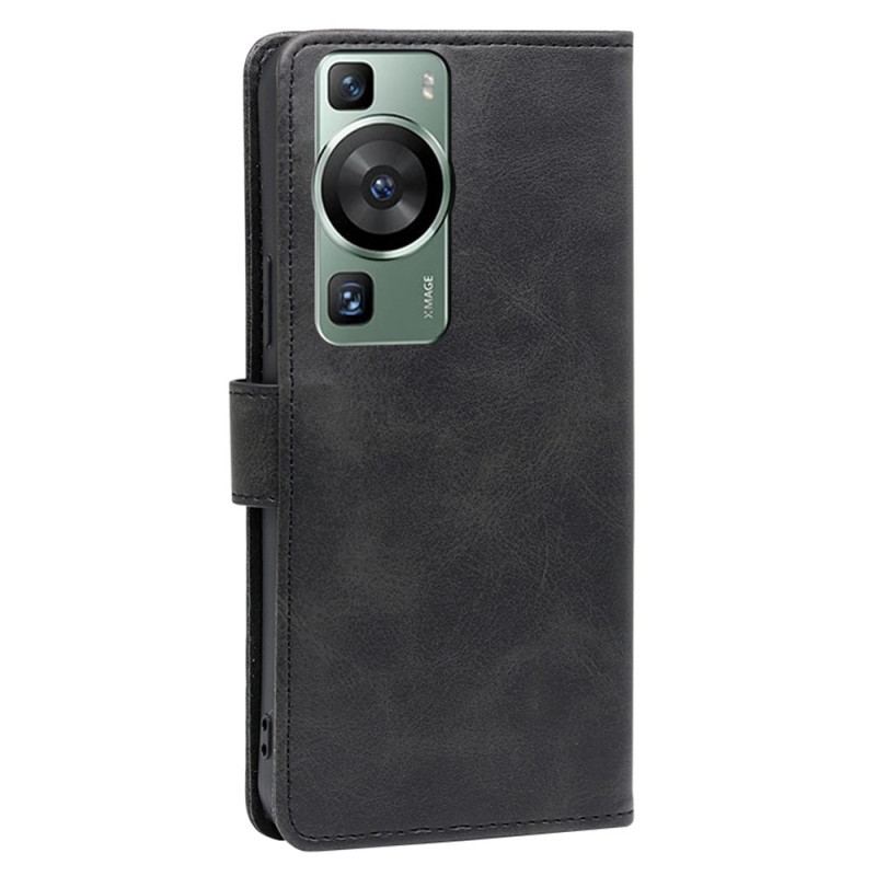 Capa Flip Para Huawei P60 Pro Textura Da Panturrilha