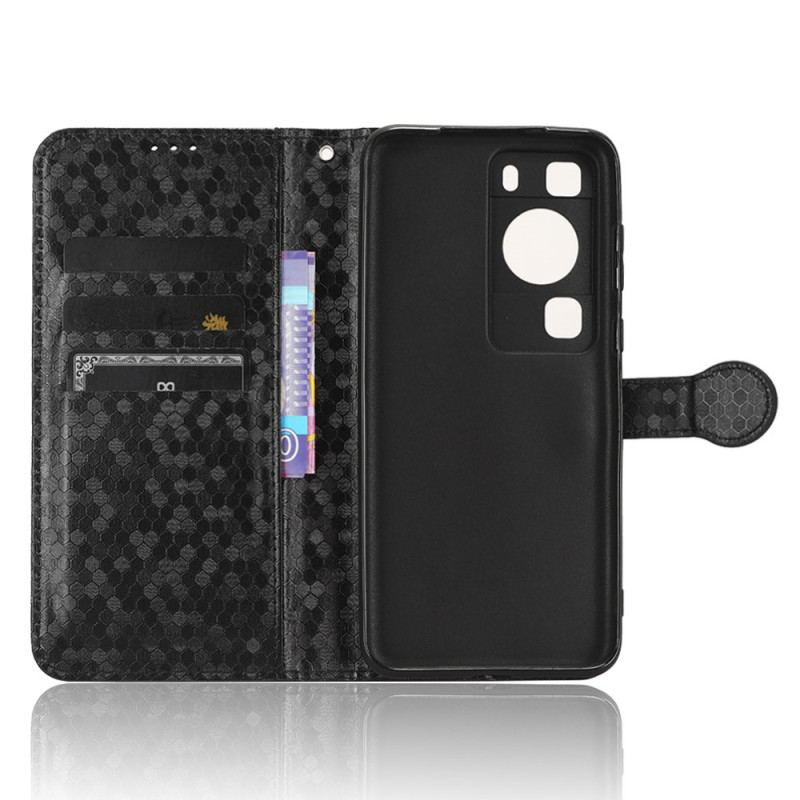 Capa Folio Para Huawei P60 Pro De Cordão Padrão 3d Com Alça