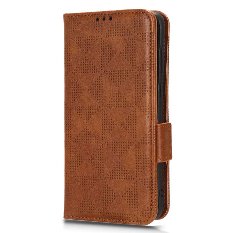 Capa Folio Para Huawei P60 Pro Triângulos Com Alça