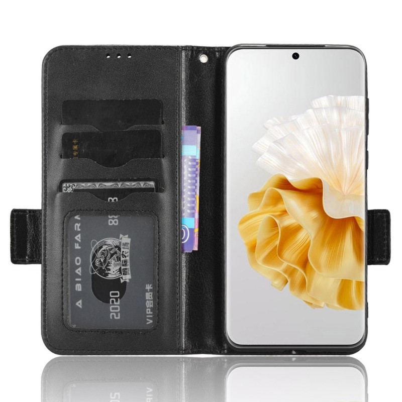 Capa Folio Para Huawei P60 Pro Triângulos Com Alça