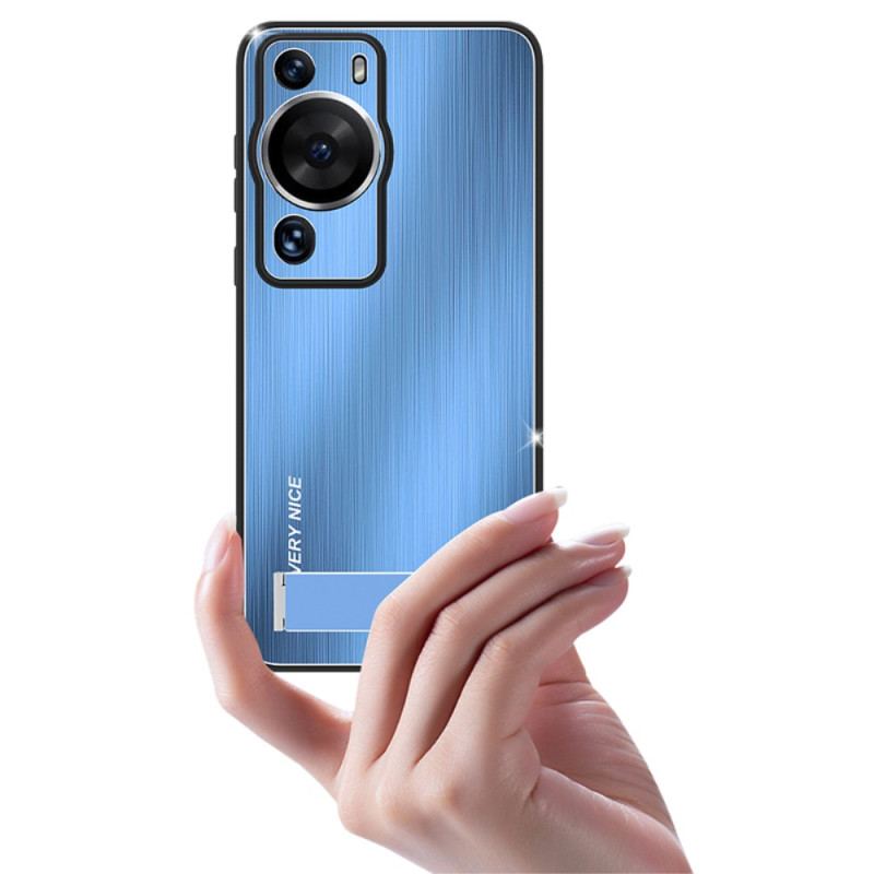 Capa Para Huawei P60 Pro Alumínio Escovado Com Suporte