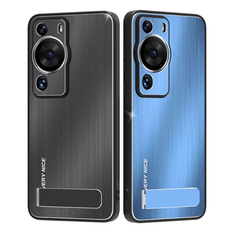 Capa Para Huawei P60 Pro Alumínio Escovado Com Suporte