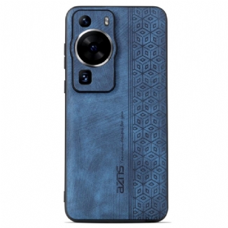 Capa Para Huawei P60 Pro Efeito Couro Azns