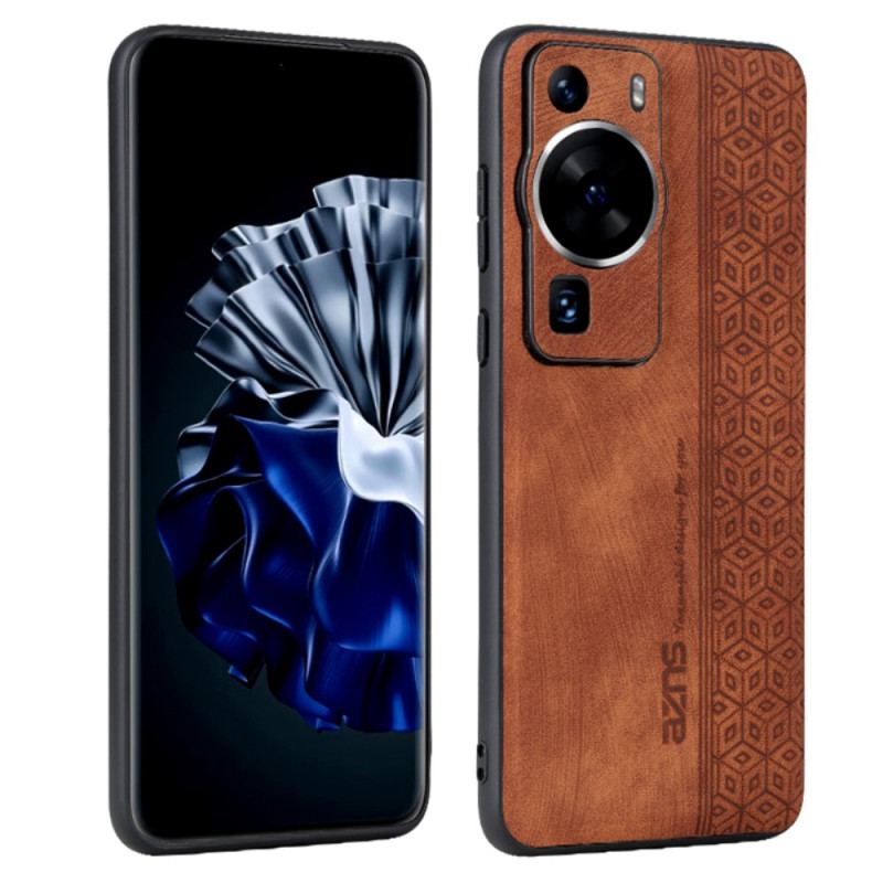 Capa Para Huawei P60 Pro Efeito Couro Azns