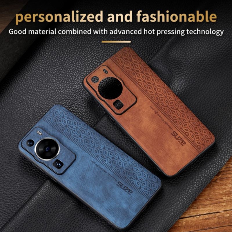 Capa Para Huawei P60 Pro Efeito Couro Azns