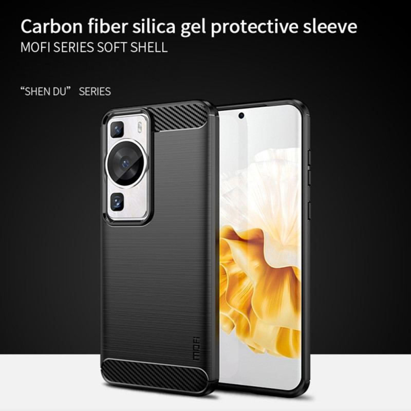 Capa Para Huawei P60 Pro Fibra De Carbono Escovada Mofi