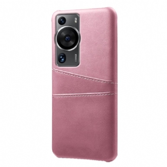 Capa Para Huawei P60 Pro Porta-cartões Com Efeito Couro