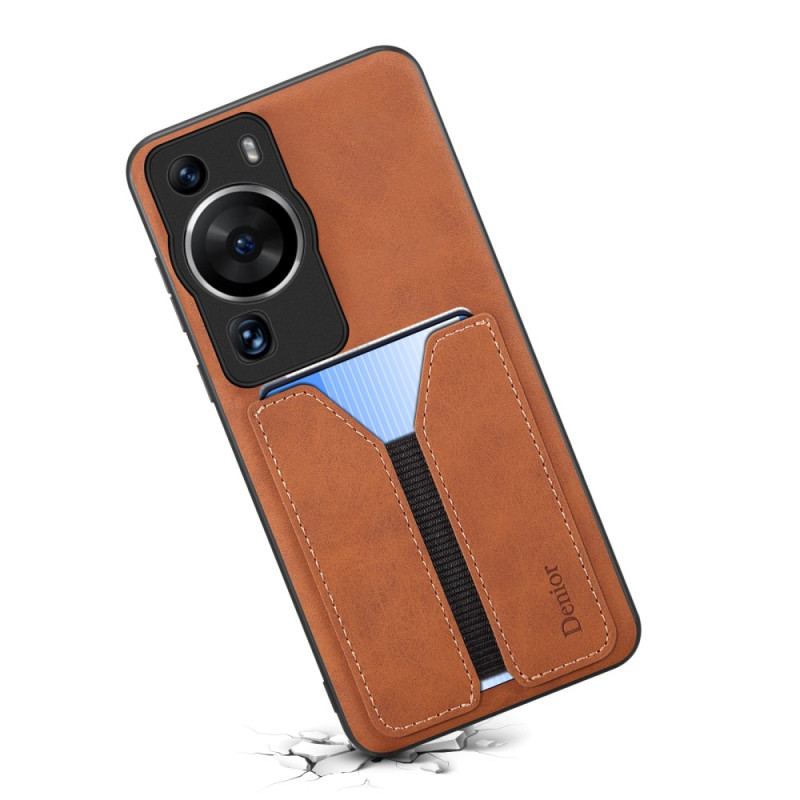 Capa Para Huawei P60 Pro Porta-cartões Elástico Denior