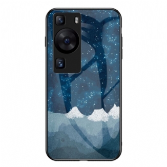 Capa Para Huawei P60 Pro Vidro Temperado Céu