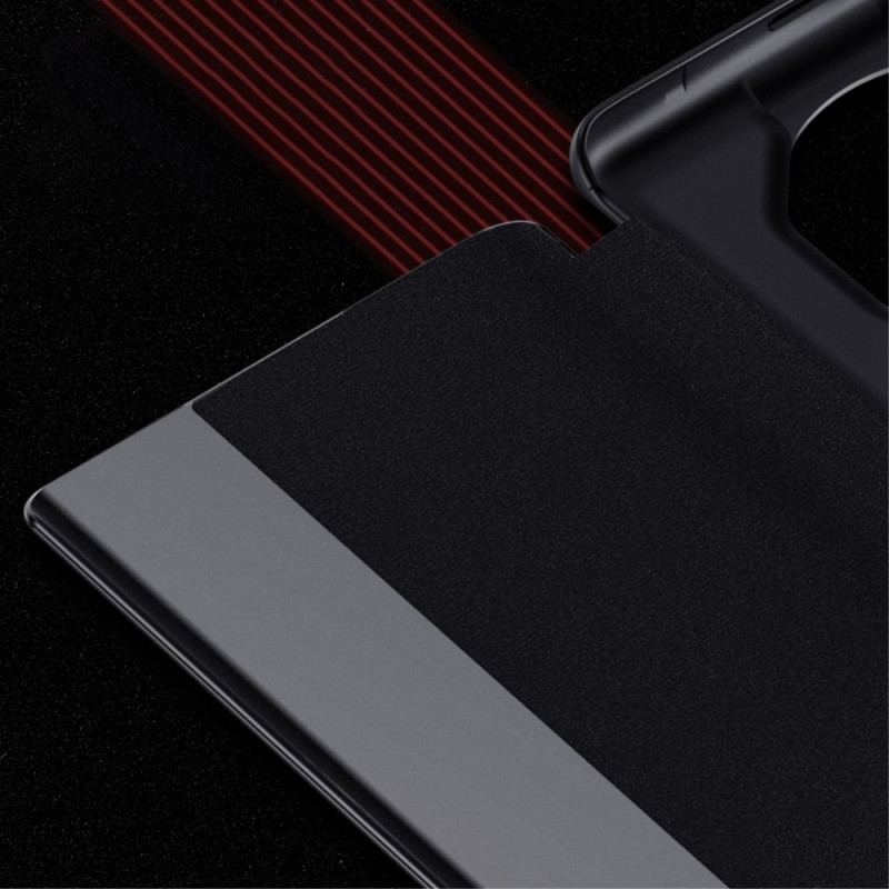 Capa De Celular Para Huawei Mate 50 Pro Couro Sintético De Lichia