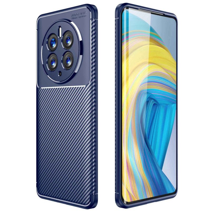 Capa De Celular Para Huawei Mate 50 Pro Fibra De Carbono Flexível