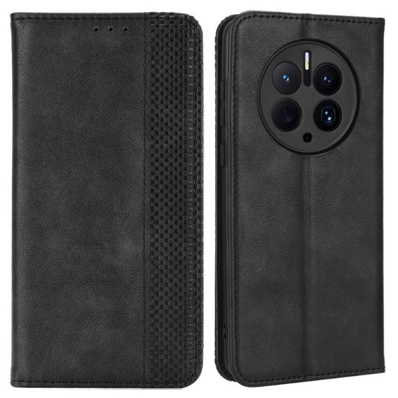 Capa De Celular Para Huawei Mate 50 Pro Flip Estilo Vintage De Couro