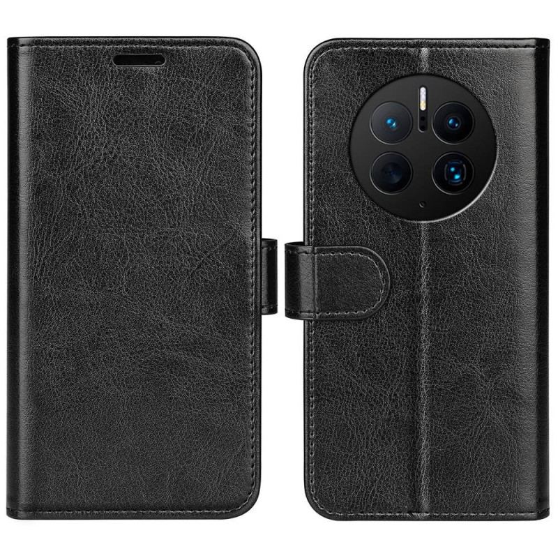 Capa De Couro Para Huawei Mate 50 Pro Clássico Retrô