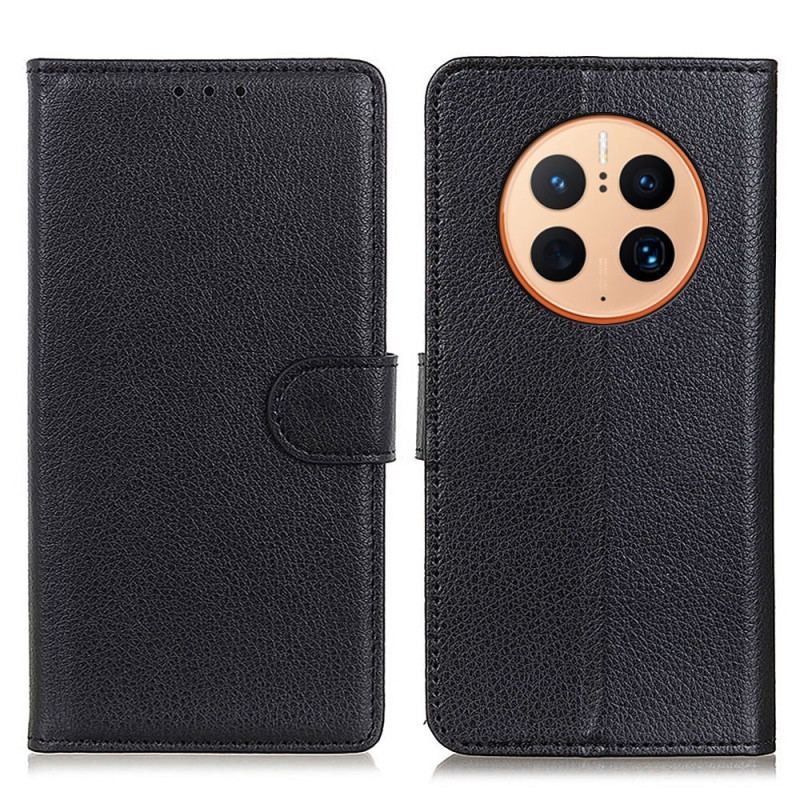 Capa De Couro Para Huawei Mate 50 Pro Couro Falso Tradicional