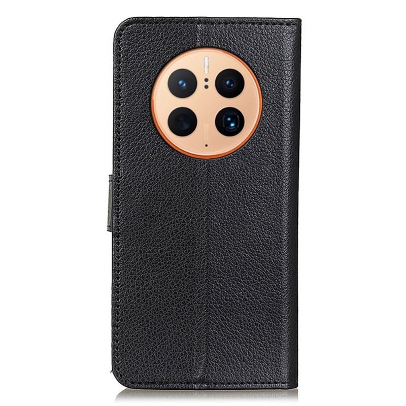 Capa De Couro Para Huawei Mate 50 Pro Couro Falso Tradicional