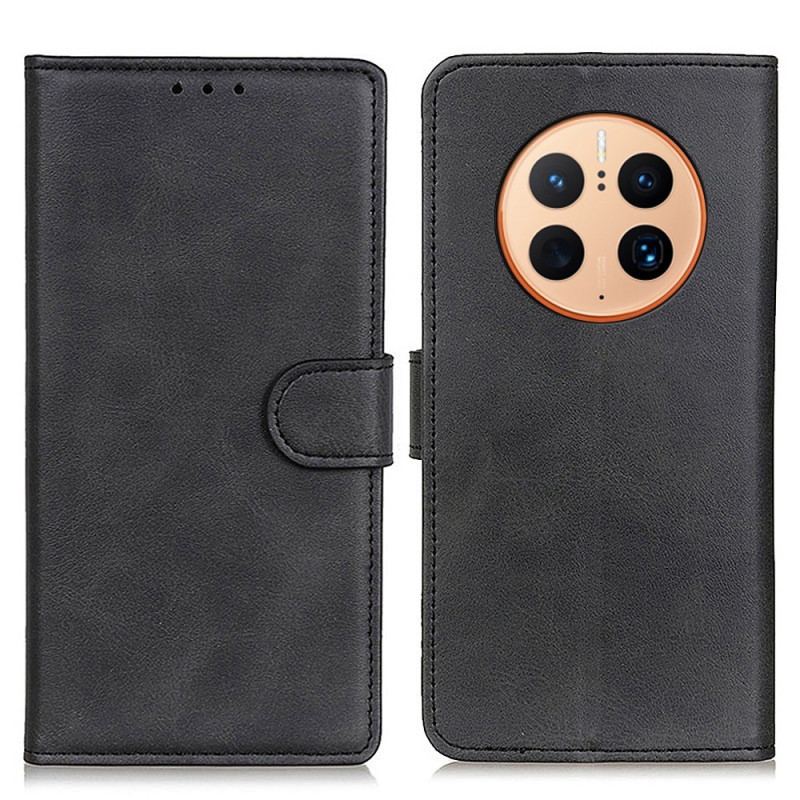 Capa De Couro Para Huawei Mate 50 Pro Couro Sintético Fosco