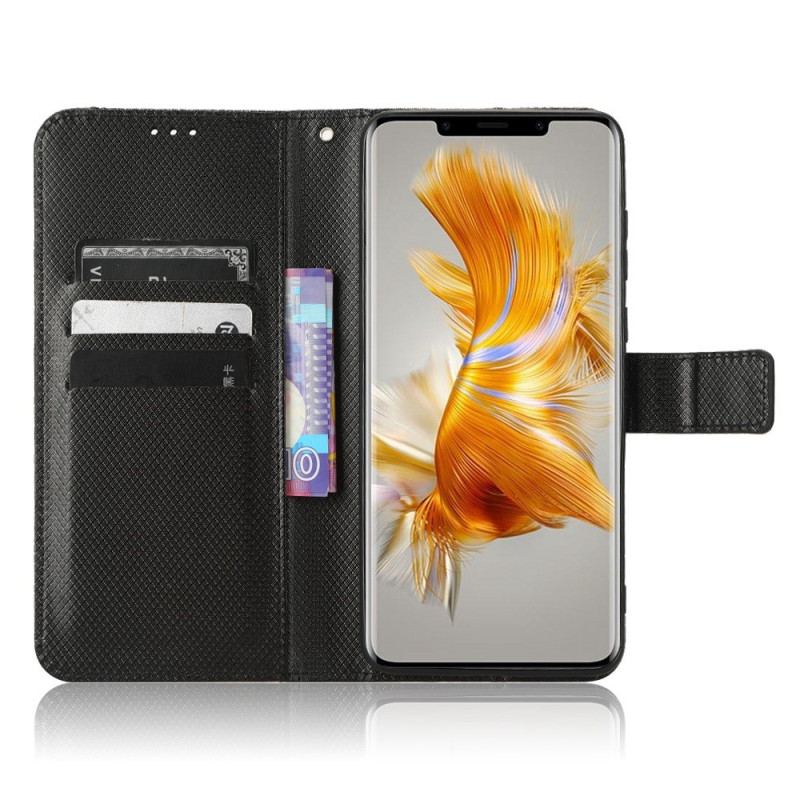 Capa Flip Para Huawei Mate 50 Pro De Cordão Seleção De Correia