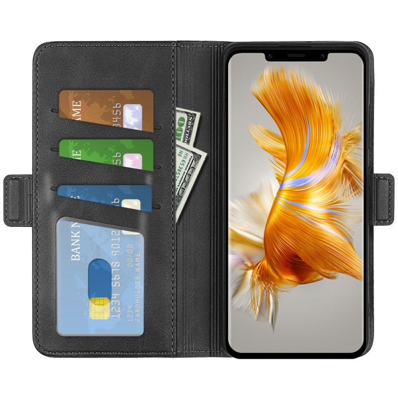 Capa Flip Para Huawei Mate 50 Pro Fecho Duplo