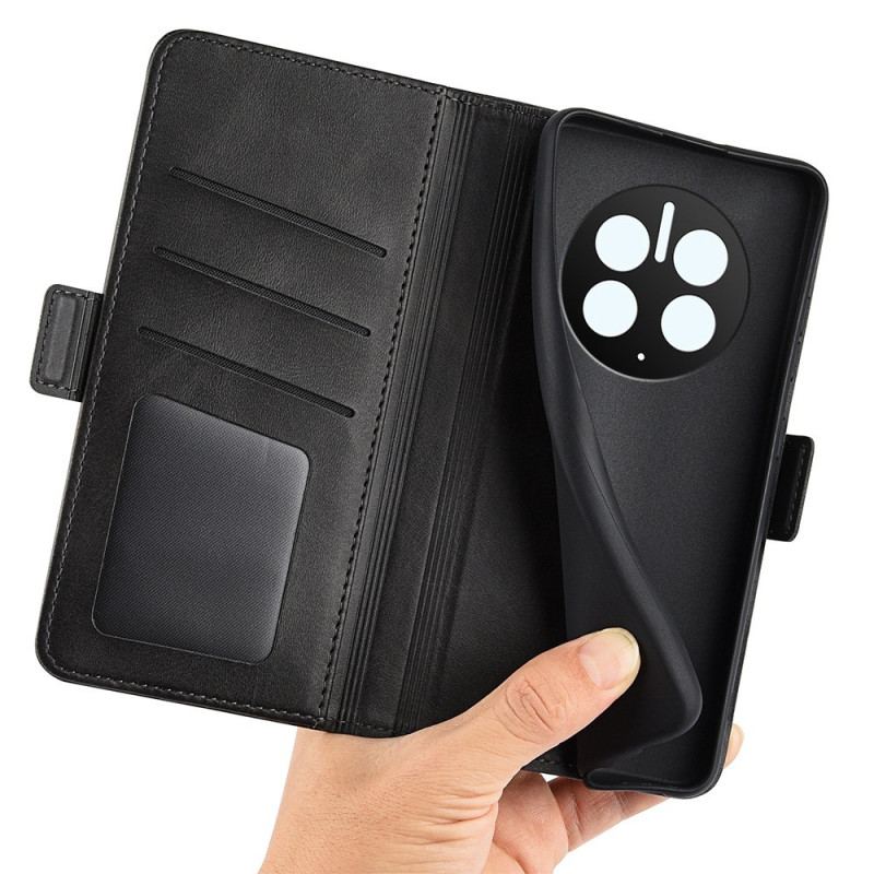 Capa Flip Para Huawei Mate 50 Pro Fecho Duplo