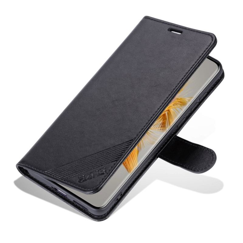 Capa Folio Para Huawei Mate 50 Pro Efeito Couro Azns