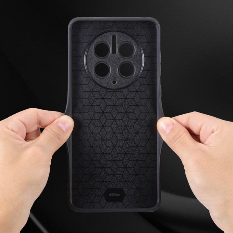 Capa Para Huawei Mate 50 Pro Efeito Couro Azns