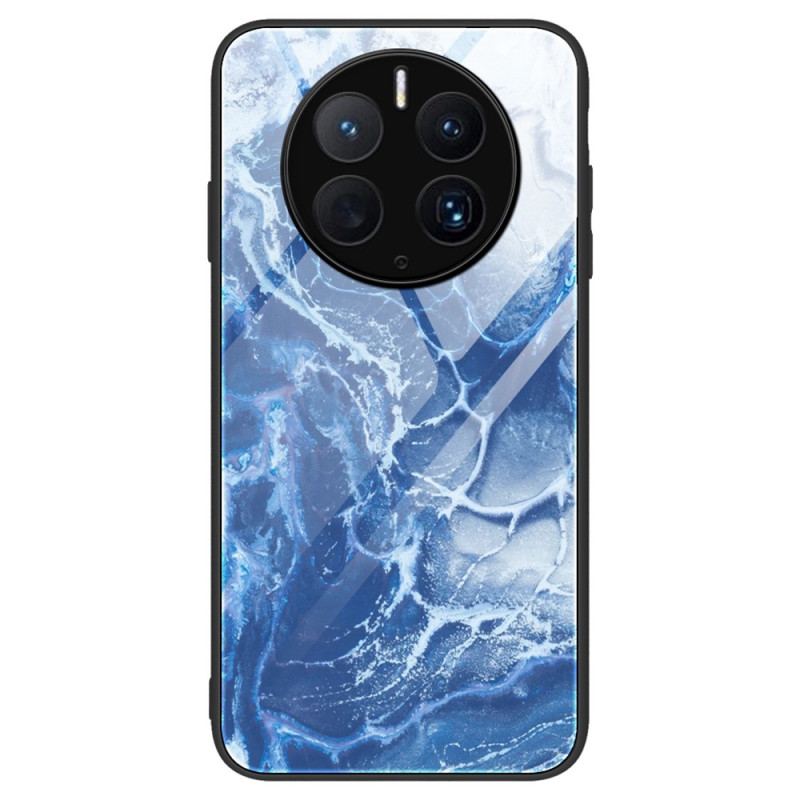 Capa Para Huawei Mate 50 Pro Elegante Vidro Temperado De Mármore