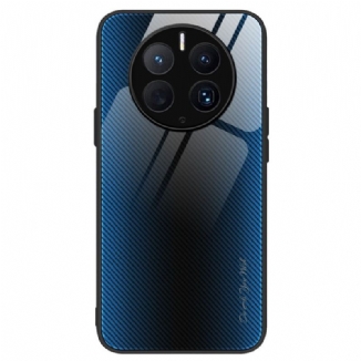 Capa Para Huawei Mate 50 Pro Vidro Temperado De Fibra De Carbono