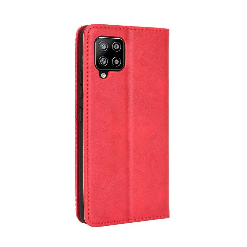 Capa De Celular Para Samsung Galaxy A42 5G Flip Efeito Couro Vintage Estilizado