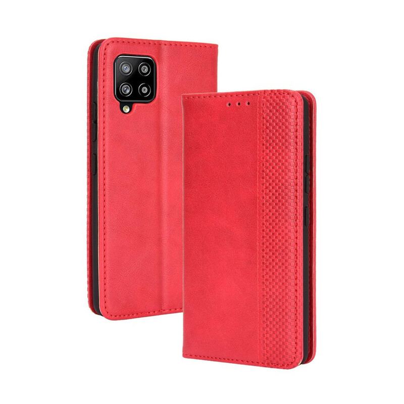 Capa De Celular Para Samsung Galaxy A42 5G Flip Efeito Couro Vintage Estilizado