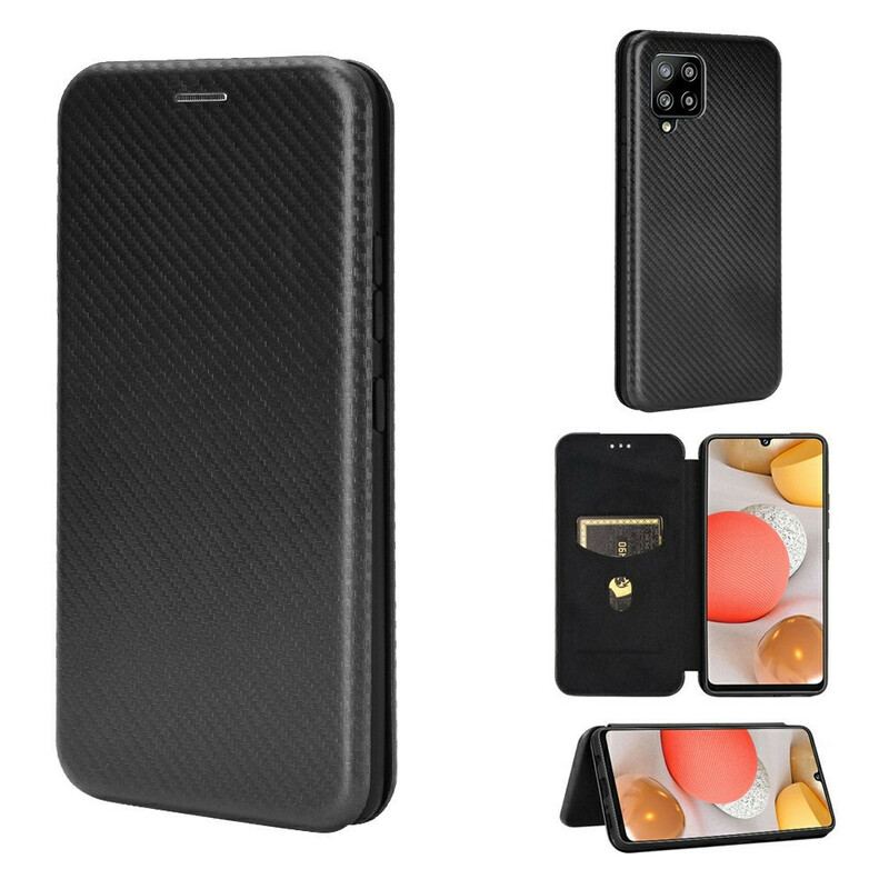 Capa De Celular Para Samsung Galaxy A42 5G Flip Fibra De Carbono