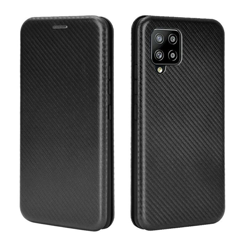 Capa De Celular Para Samsung Galaxy A42 5G Flip Fibra De Carbono