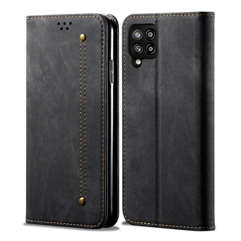 Capa De Celular Para Samsung Galaxy A42 5G Flip Tecido Jeans