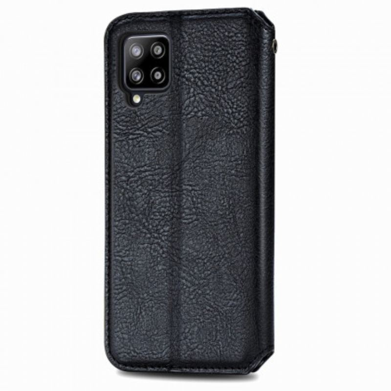 Capa De Celular Para Samsung Galaxy A42 5G Flip Textura Diamante Efeito Couro