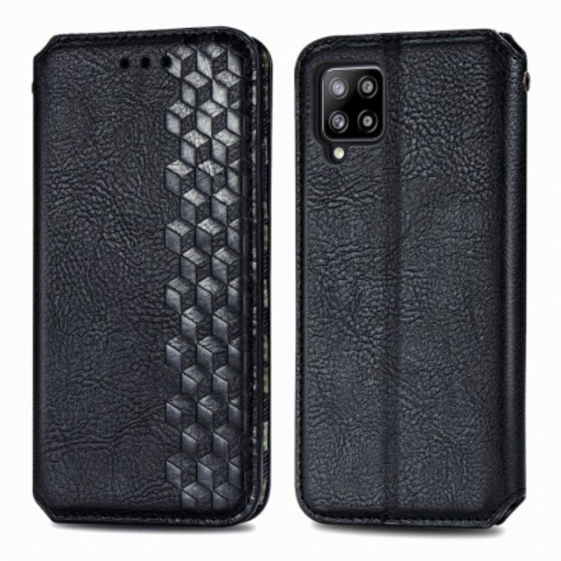 Capa De Celular Para Samsung Galaxy A42 5G Flip Textura Diamante Efeito Couro