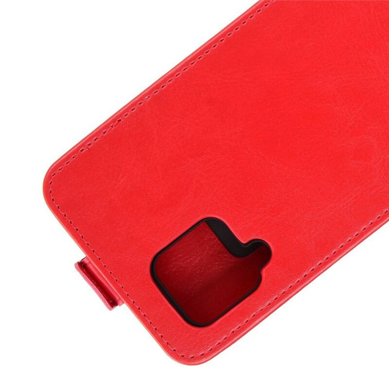 Capa De Couro Para Samsung Galaxy A42 5G Flip Aba Vertical Efeito Couro