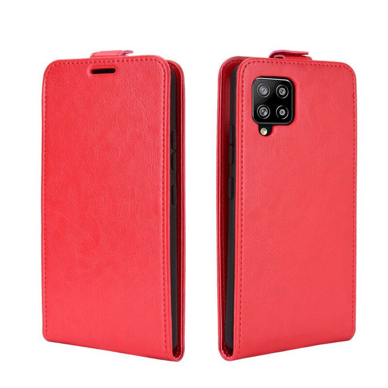 Capa De Couro Para Samsung Galaxy A42 5G Flip Aba Vertical Efeito Couro