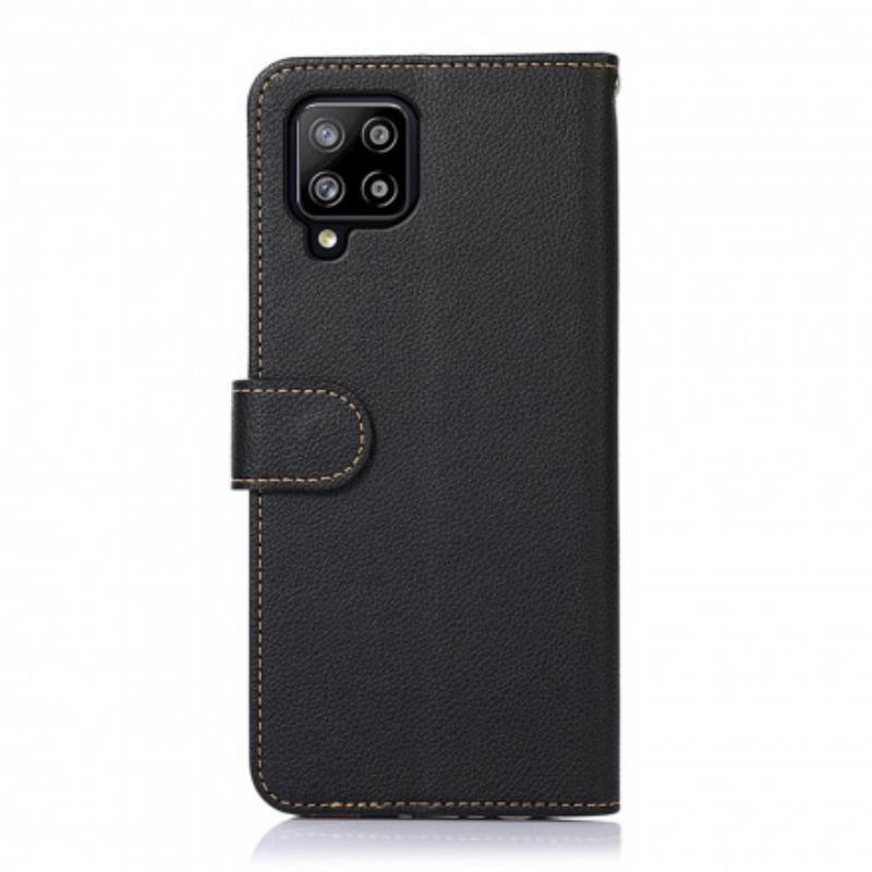 Capa Em Pele Para Samsung Galaxy A42 5G Estilo Lichia Rfid Khazneh