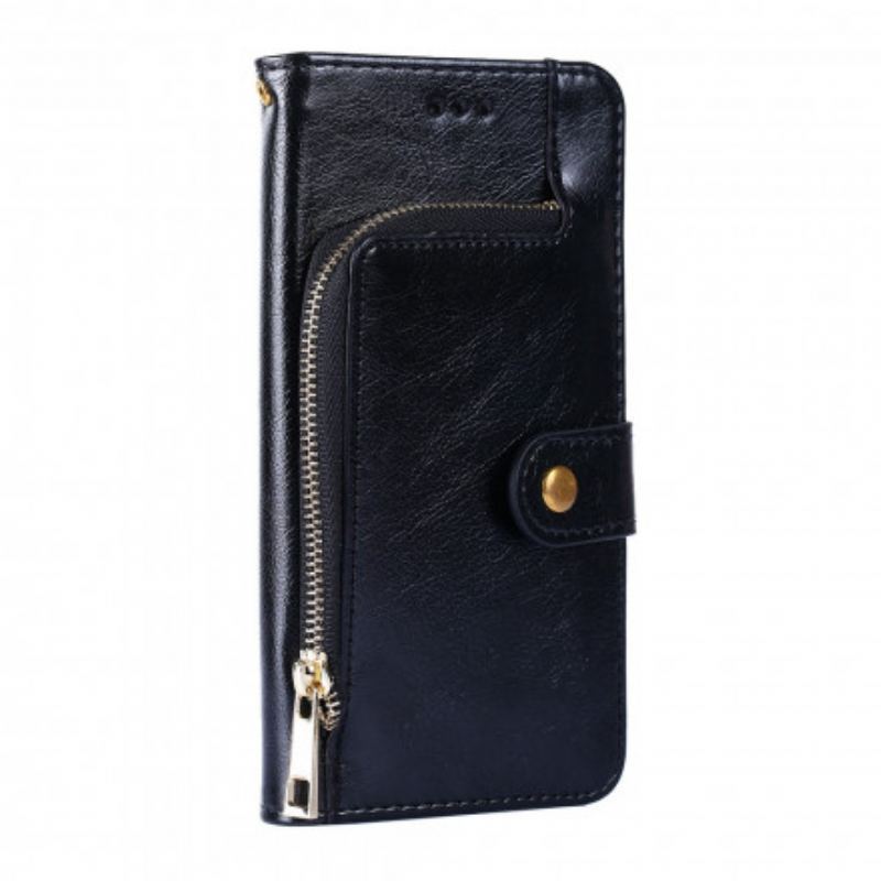 Capa Flip Para Samsung Galaxy A42 5G Bolsa Com Zíper