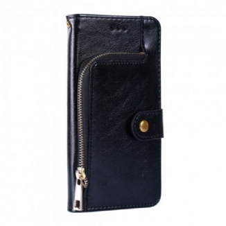 Capa Flip Para Samsung Galaxy A42 5G Bolsa Com Zíper