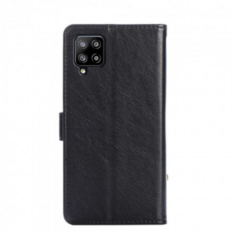 Capa Flip Para Samsung Galaxy A42 5G Bolsa Com Zíper